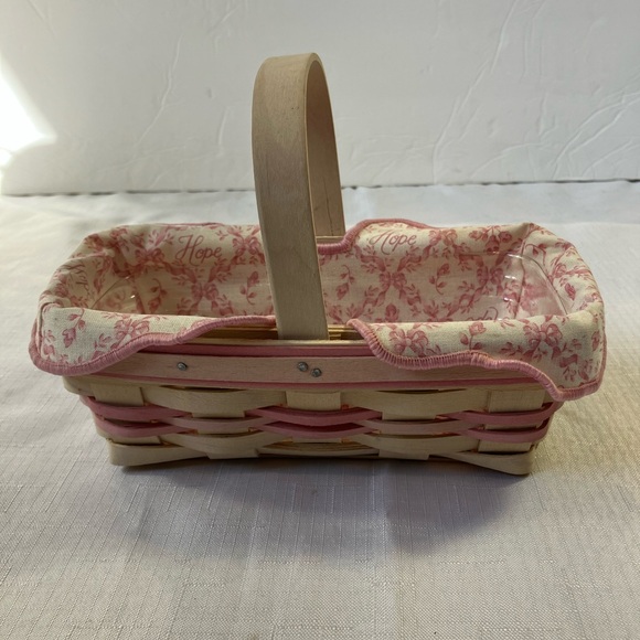 Longaberger Bundle, Breast Cancer Basket W/ Liner & Protector & Tote - Picture 13 of 13